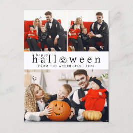 Postal Festiva Minimalista moderno Spooky Happy Halloween 3 Photo
