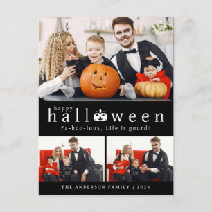Postal Festiva Minimalista moderno Spooky Happy Halloween 3 Photo