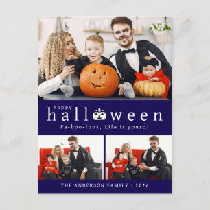 Postal Festiva Minimalista moderno Spooky Happy Halloween 3 Photo