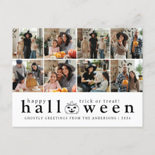 Postal Festiva Minimalista moderno Spooky Happy Halloween 6 Photo