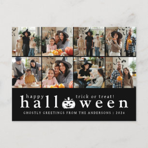 Postal Festiva Minimalista moderno Spooky Happy Halloween 6 Photo