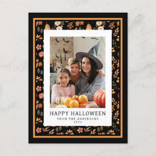 Postal Festiva Minimalista Spooky Happy Halloween 1 Foto