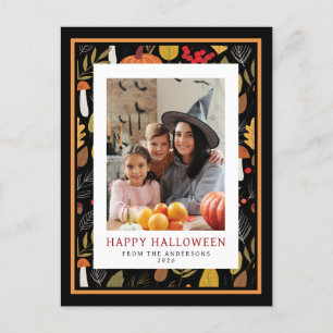 Postal Festiva Minimalista Spooky Happy Halloween 1 Foto