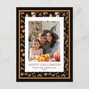Postal Festiva Minimalista Spooky Happy Halloween 1 Foto