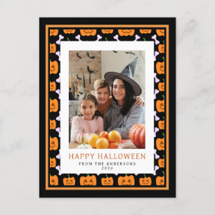Postal Festiva Minimalista Spooky Happy Halloween 1 Foto