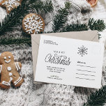 Postal Festiva Mínimo copo de nieve simple<br><div class="desc">Mínimo copo de nieve simple</div>