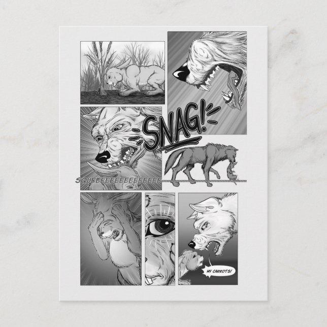 Postal Festiva ¡Mis zanahorias! (Anverso)