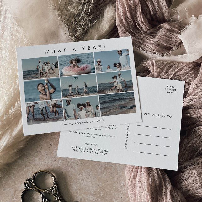 Postal Festiva Moda Qué Un Año Diez Navidades De Collage de fotos (Subido por el creador)