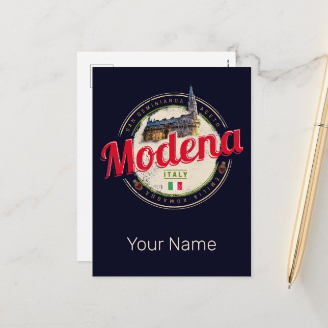 Postal Festiva Modena Emilia-Romagna Balsamic Italia Souvenir (Anverso/Reverso In Situ)