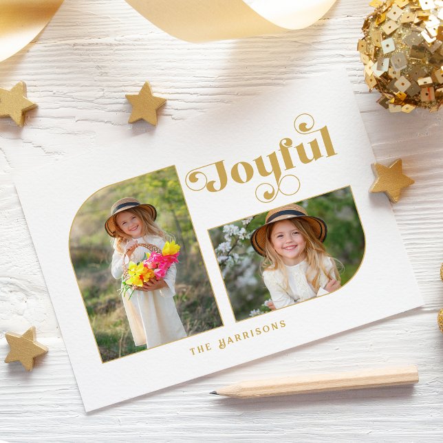 Postal Festiva Modern Joyful Typography Half Arch 2-Photo (Subido por el creador)