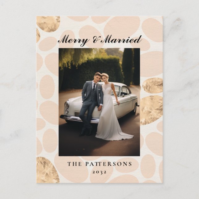 Postal Festiva Modern Merry Married customer specific photo  (Anverso)