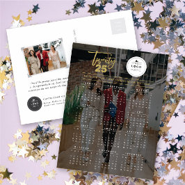 Postal Festiva Modern Mix Typography 2025 Calendar Photo New Year