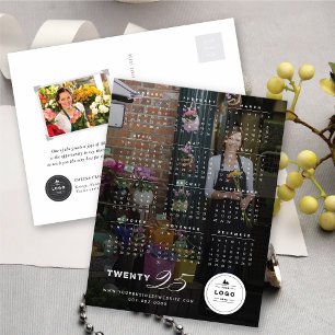 Postal Festiva Modern Mix Typography 2025 Calendar Photo New Year
