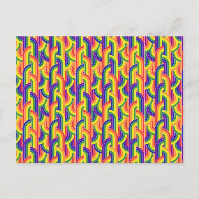 Postal Festiva Modern Rainbow Pattern (Anverso)