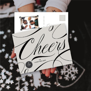Postal Festiva Moderna caligrafía clásica de los animadores Elega