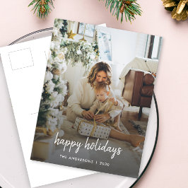 Postal Festiva Moderna familia de escritura Minimalista con estil