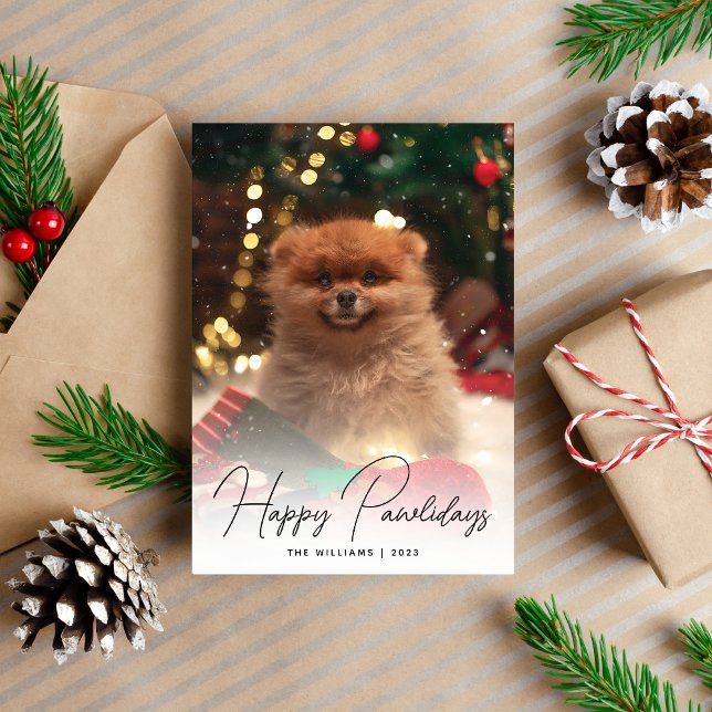 Postal Festiva Moderna foto de Mascota de perros felices de los d (Subido por el creador)
