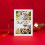Postal Festiva Moderna morera y brillante color retro 2 foto<br><div class="desc">A todos nos encantan las tradiciones de las vacaciones, y qué mejor manera de celebrar que con nuestra postal de festividad de fotos de la Festividad Moderna Merry & Bright Retro. Esta inolvidable postal cuenta con alegre y brillante escritura en una colorida tipografía retro, creando una estética divertida y moderna....</div>