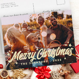 Postal Festiva Moderna, simple y lúgubre, felicitaciones, estrell