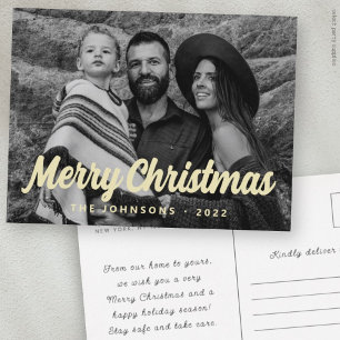 Postal Festiva Moderna y sencilla secuencia de comandos Cursiva G