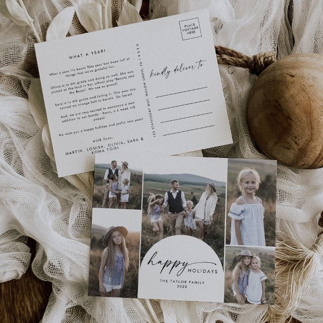 Postal Festiva Modernas noticias de la familia multifotografía Bo (Subido por el creador)