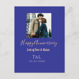 Postal Festiva Moderno boho feliz aniversario añadir nombre naran