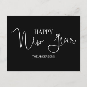 Postal Festiva Moderno Minimalista simple feliz año nuevo