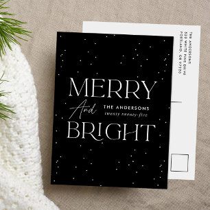 Postal Festiva Moderno moro negro y brillante no foto