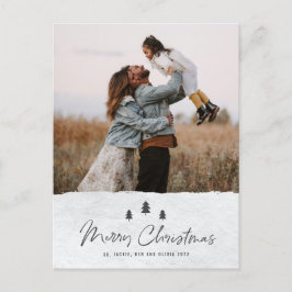 Postal Festiva Moderno Rustic Merry Christmas 2 Photo
