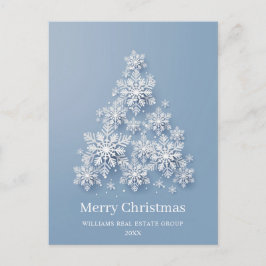 Postal Festiva Moderno Snowflake Christmas Tree Corporate Greetin