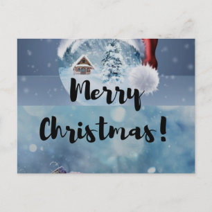 Postal Festiva Moderno y gracioso Navidades lindos reno