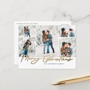 Postal Festiva Moderno y mínimo 5 Navidades de fotografía guión e