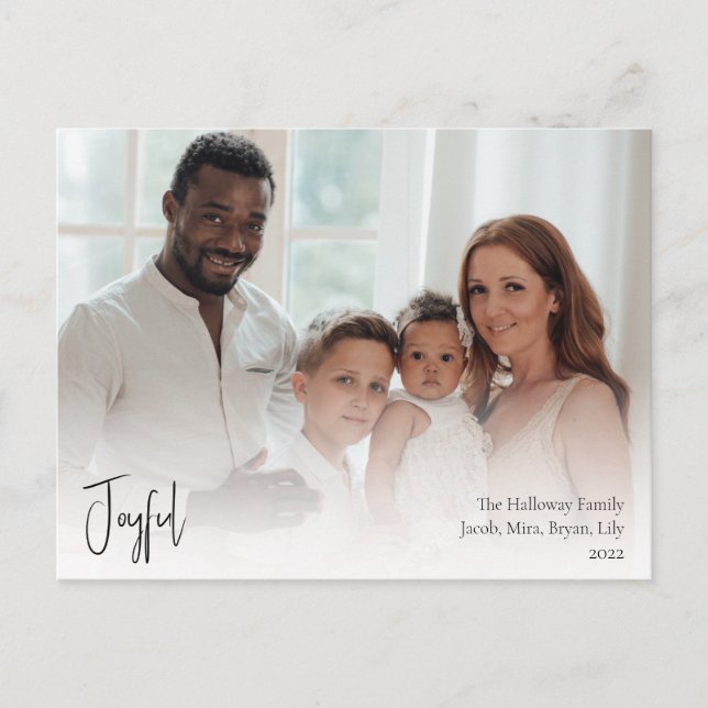 Postal Festiva Modernos Navidades alegres con imágenes completas (Anverso)