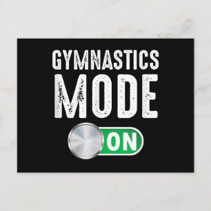 Postal Festiva Modo Gimnasia Activado Atleta de Gimnasia Genial