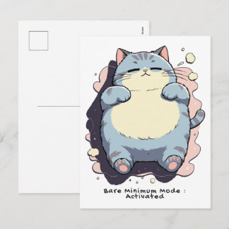 Postal Festiva Modo Mínimo Activado – Estado de Ánimo Relatable