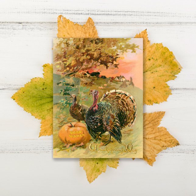 Postal Festiva Moluscos de Acción de Gracias y calabaza (Subido por el creador)