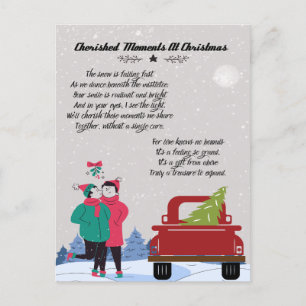 Postal Festiva Momentos preciados en el poema de los Navidades