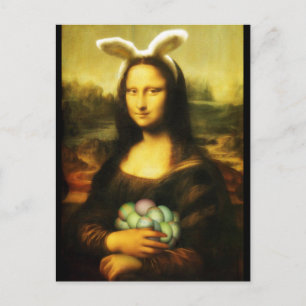 Postal Festiva Mona Lisa, El conejo de Pascua