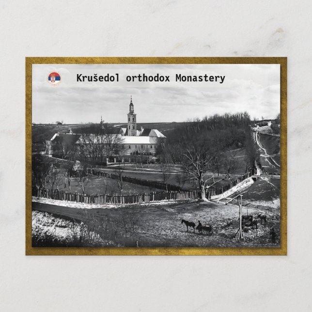 Postal Festiva MONASTERIOS SERBIOS - Monasterio de Krušedol 2 (Anverso)