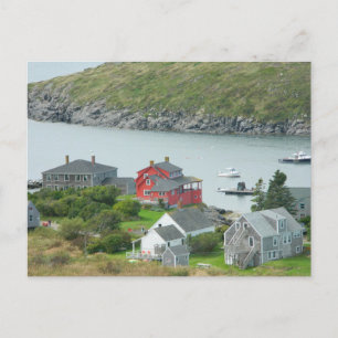 Postal Festiva Monhegan Island Time Maine Coastal Fun Harbor PC