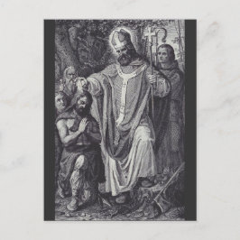 Postal Festiva Mono benedictino inglés de Saint Boniface