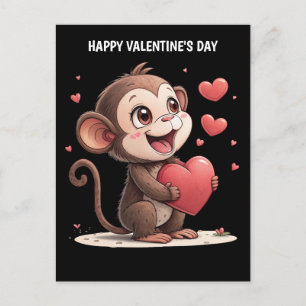 Postal Festiva Mono el día de San Valentín