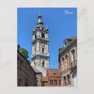 Postal Festiva Mons o Bergen antigua ciudad en Bélgica viaje
