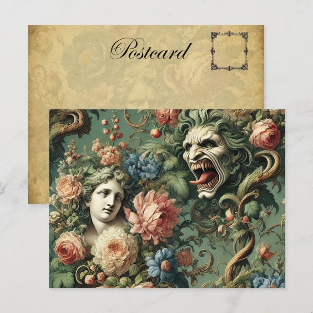 Postal Festiva Monstres au Paradis - Victoria gótica (Anverso / Reverso)