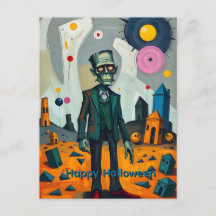 Monstruo de Frankenstien feliz Halloween