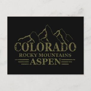 Postal Festiva Montañas Rocosas Aspen Colorado