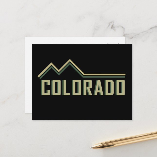 Postal Festiva Montañas Rocosas Colorado (Anverso/Reverso In Situ)