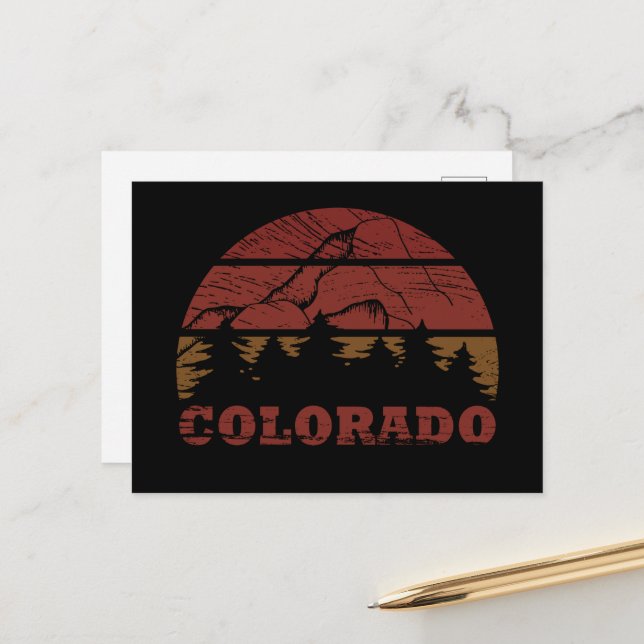 Postal Festiva Montañas Rocosas Colorado (Anverso/Reverso In Situ)