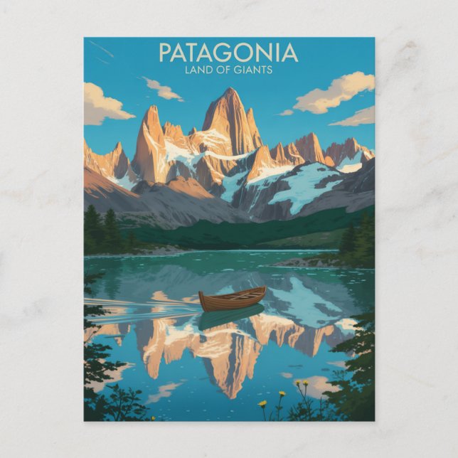 Postal Festiva Monte Fitz Roy Patagonia (Anverso)