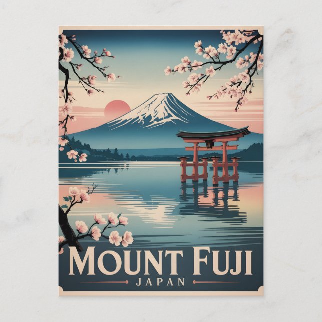 Postal Festiva Monte Fuji Japón (Anverso)